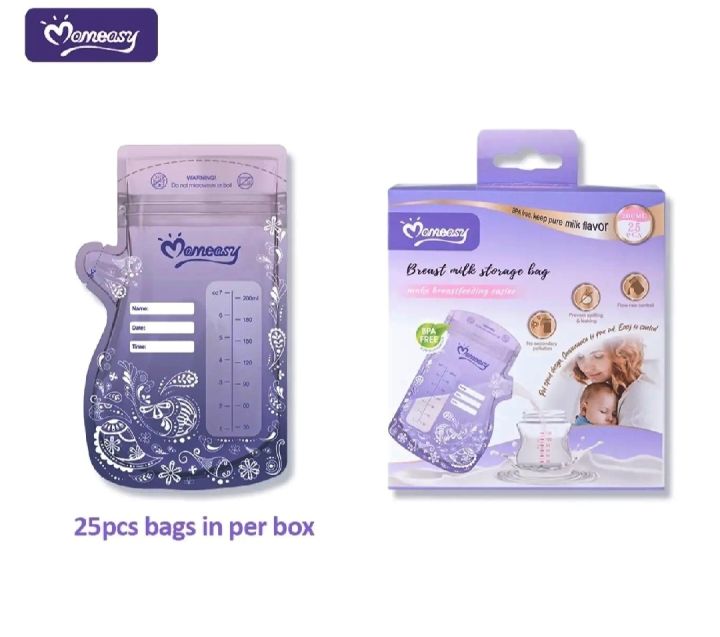 Momeasy Breast Milk Storage Bag 200ml - 25 Pcs Box