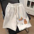 2025 American Ins Style Capibala Printed New Fun Drawstring Shorts For Women's Street Fashion Brand Five Quarter Pants.