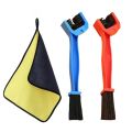 Promotion Package 3PCS bicycle motorcycle portable chain brush towel cleaning and maintenance kit.