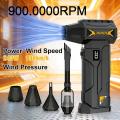 900000RPM Brushless Violent Turbo Fan 4 Speed Cordless Jet Blower Rechargeable Air Duster for Keyboard Car Pet Snow Multi Nozzle. 