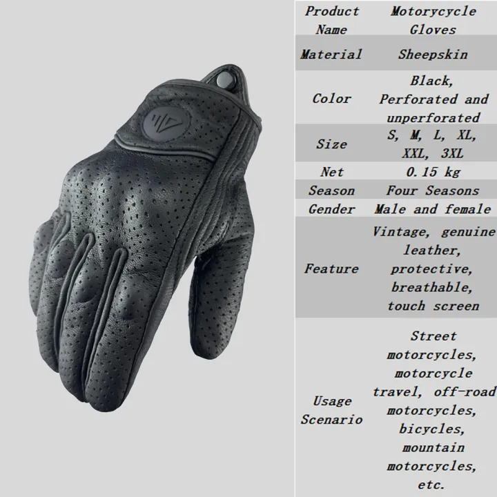 Retro%20Motorcycle%20Gloves%20Perforated%20Glove%20Breathable%20Genuine%20Leather%20Black%20All%20Seasons%20Moto%20Racing%20Cycling%20Motocross%20Bike%20Knight%20-%20Image%204