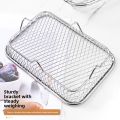 1Pc Air Fryer Rack Stackable Grilling Rack Stainless Steel Grill Basket Non-Stick Airfryer Tray Wire Rack Basket Kitchen Gadgets. 