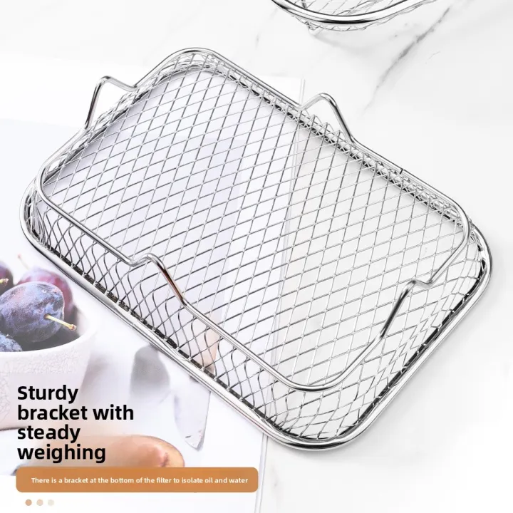 1Pc%20Air%20Fryer%20Rack%20Stackable%20Grilling%20Rack%20Stainless%20Steel%20Grill%20Basket%20Non-Stick%20Airfryer%20Tray%20Wire%20Rack%20Basket%20Kitchen%20Gadgets%20-%20Image%202