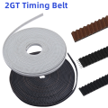 5/10/50M GT2-6/10mm Open Timing Belt 2GT Aramid Fiber /PU with Steel Core Gt2 Belt Cutting Length for 3D Printer Wholesale. 
