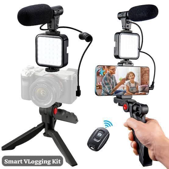 Professional Vlogging Smart Kit with Wireless Remote for Smart Phones was (Box Packing)