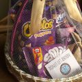 Purple Themed Complete Gift Snack Basket Perfect gift for your loved ones. 