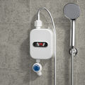 3500W Electric Mini Instant Hot Water Heater Bathroom Faucet Tap Heating 3 Seconds Instant Water Heater Shower Head Set.