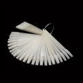 50Pcs False Nail Tips Clear Nail Gel Polish Display Fan with Ring Practise Card Fake Nails Palette Manicure Design Accessories. 