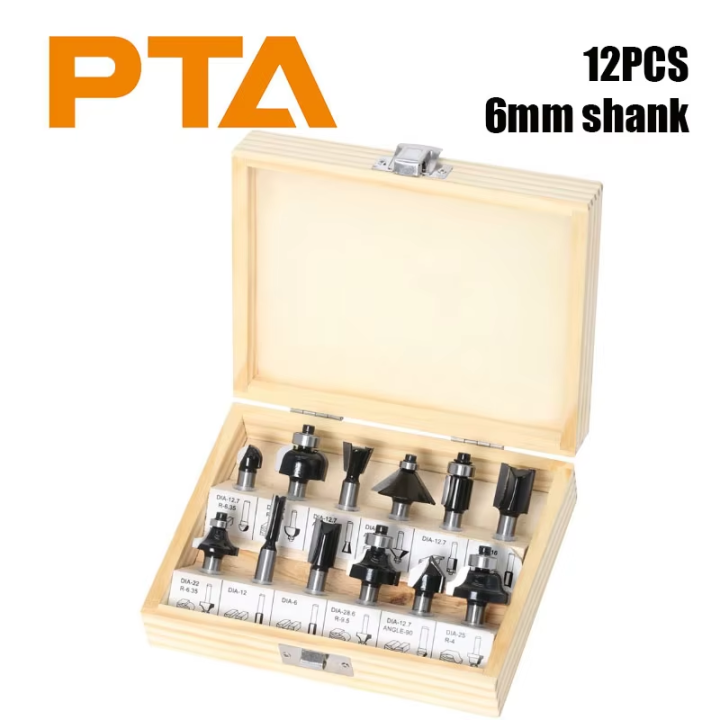 12pcs%206mm%20Shank%20Router%20Bit%20Set%20Trimming%20Straight%20Milling%20Cutter%20for%20Wood%20Bits%20%20Carbide%20Cutting%20Woodworking%20-%20Image%202
