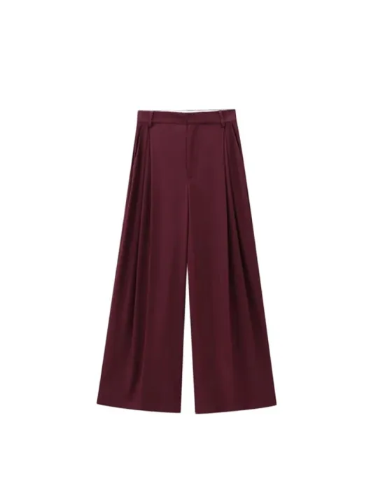 Women's%20Front%20Button%20Fitted%20Waistcoat%20and%20High%20Waist%20Pleated%20Wide%20Leg%20Pants,%20Female%20Two%20Piece%20Sets,%20Fashion%20-%20Image%205