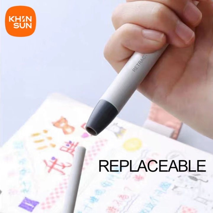 KHINSUN%20Press%20Retractable%20Pencil%20Eraser%20Correction%20Supplies%20Pen%20Style%20Pencil%20%20Writing%20School%20Supplies%20Stationery%20-%20Image%204