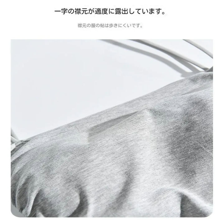 Women's%20Cotton%20Sling%20Camisole%20Crop%20Sleeveless%20Shirt%20Straps%20Skinny%20Tank%20Summer%20Simple%20Lady%20Bra%20Base%20-%20Image%204