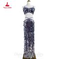 Belly Dance Costumes Set for Women Sequins Bra Top+long Skirt 2pcs Oriental Competiton Suit Custom Adult Child Bellydance Wear.