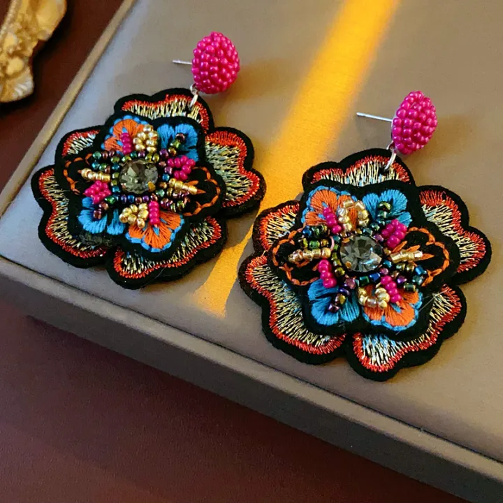 Colorful%20Rice%20Beads%20Embroidered%20Flower%20Earrings%20for%20Women%20Unique%20Design%20Drop%20Earring%20Retro%20Delicate%20Luxury%20Designer%20Jewelry%20-%20Image%205