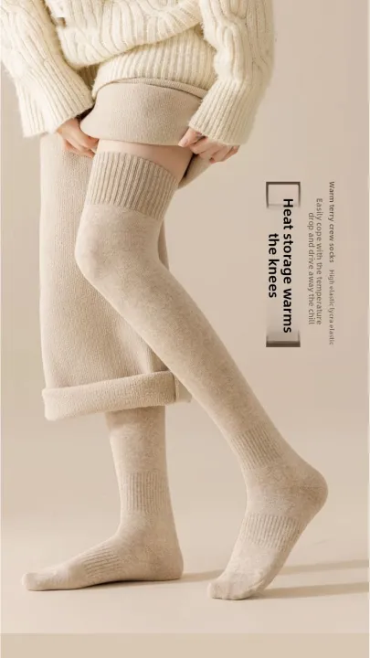 2%20Pairs%20Knee%20High%20Socks%20for%20Women%20Winter%20Thick%20Warm%20Fleece%20Lined%20Over%20Knee%20Stockings%20Long%20Socks%20-%20Image%205