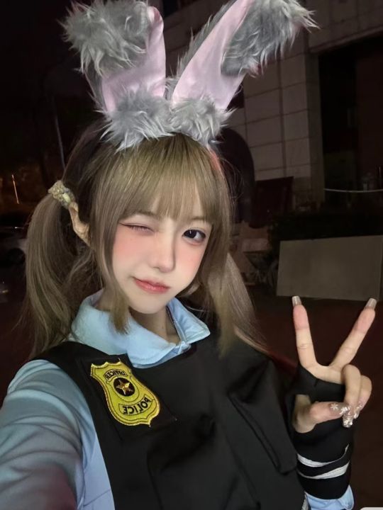Zootopia%20Judy%20Rabbit%20Cosplay%20Costume%20Anime%20Figure%20Nick%20Fox%20Woody%20Cartoon%20Cosplay%20Rabbit%20Judy%20Police%20Officer%20Halloween%20Clothes%20-%20Image%206
