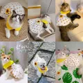 Pet Clothes Cat Puppy Princess Dress Striped Plaid Dresses with Bow for Cats Summer Kitten Dog Sphynx Clothing. 