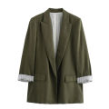 Willshela Women Fashion With Pockets Solid Blazer Vintage Notched Neck Long Sleeves Female Chic Lady Outfits.