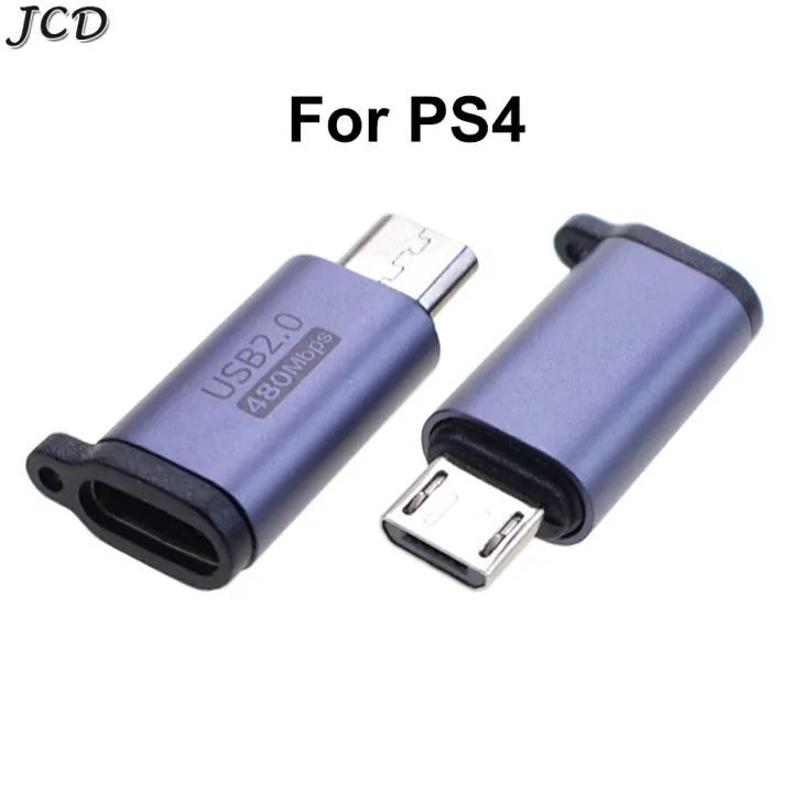 1-5PCS For PS4 Game Controller Type-C Female to Micro USB Male Power ...