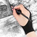 S/M/L Two-Finger Drawing Gloves Anti-touch Anti-fouling for Tablet Digital Board Touch Screen Oil Painting Office Art Supplies. 