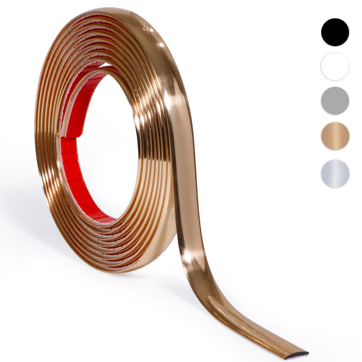 1 Roll Peel And Stick Tile Wall Trim 3m Plastic Edging Trim Liner Flexible Molding for Tile Edge Floor Backsplash Corner Decor