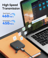 ORICO Portable SSD with 2 in 1 USB C Cable, External Solid State Drives, Up to 460MB/s for iPhone 14 13 11 12 X  IPad PC. 