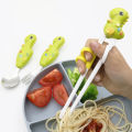Dinosaur Style Children Practice Chopsticks, Baby Spoon/Fork Cutlery Storage Box Set, Suitable For 3-6 Years Old Eating Utensils.
