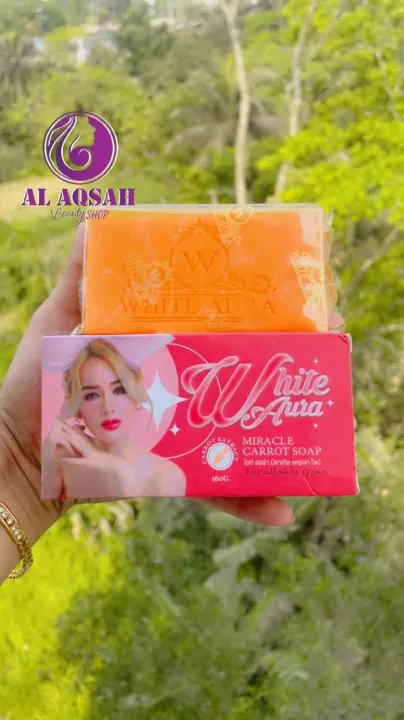 Orginal 7 days whitening White aura soap 165 gm made in thailand