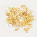 80pcs Hollow Out Hair Ring ,Dreadlocks Beads Hair Braid Rings Clips Dread Locks Hair Braiding Metal Cuffs Decoration/Accessories. 