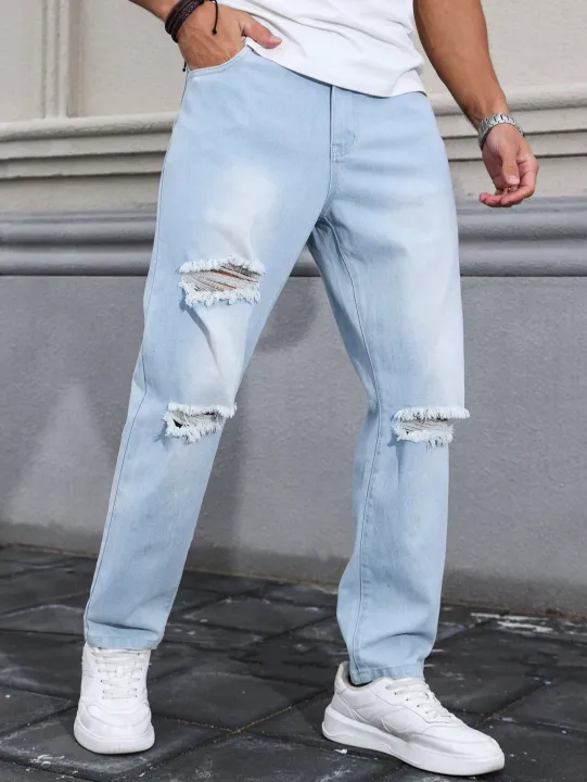 Men's%20Light%20Blue%20Ripped%20Jeans%20for%20Spring%20and%20Autumn.%20Casual%20Denim%20Trousers.%20Street%20Ripped%20Daily%20Casual%20-%20Image%203