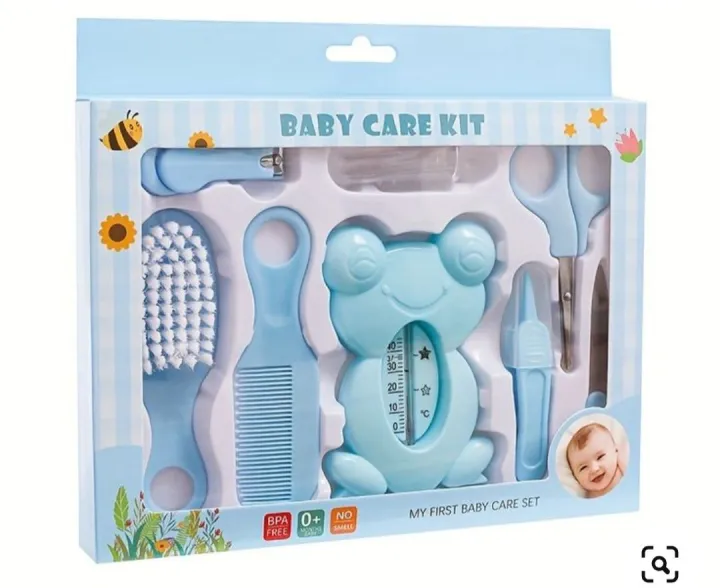 8pcs/set%20Baby%20Care%20Kit,%20Baby%20Safe%20Nail%20Clipper,%20Baby%20Bath%20Water%20Temperature%20Meter,%20Soft%20Hair%20Comb%20Brush%20-%20Image%202