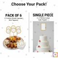 CUSTOMIZED Date Fixed Cupcake & Mithai Toppers - Digital Print Baat Pakki Cake Decoration (Pack of 6 - 2.5 inches OR Single 6x4 Inch Big Topper) for Wedding Party Celebration. 
