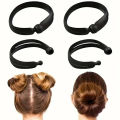4pcs Magic Twist Donut Bun Clip DIY Ponytail Hair Styling Tools Black Mushroom Head Hair Reel for Bobo and Ball Head Hairstyles. 