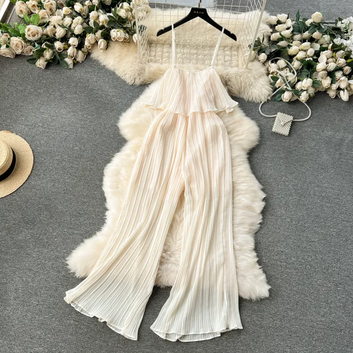 Vacation%20Loose%20Jumpsuit%20Strap%20Backless%20Thin%20Romper%20Streetwear%20Women%20INS%20One-Piece%20Outfit%20Beach%20Style%20Pleated%20Bodysuits%20-%20Image%204