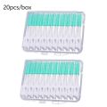 2PCS Soft Silicone Interdental Brush Toothpick Cleaning Interdental Brush Oral Care Elastic Silicone 20pcs/box.