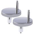 2Pcs Toilet Seat Hinges Universal Seat Top Fix Hinge Stainless Steel Replacement Toilet Seat Parts Mounting Connector Attachme.