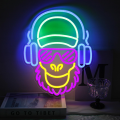Monkey Gamer Neon Sign USB Dimmable LED Neon Light for Bedroom Gaming Room Bar Pub Room Decoration PC Gamer Gifts for Men. 