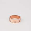 Copper Round and Linear unisex ring. 