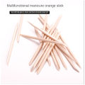 3 Different Sizes Orange Wood Sticks for Cuticle Pusher Cuticle Remove Tool Manicure Pedicure Care 10/50/100Pieces/Set for Nails. 