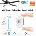 Tuya Wifi Smart Ceiling Fan Speed Switch EU 220V Mini Wall On Off Module Remote Electric Control For Alexa  Home. 