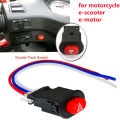 Motorcycle Double Flash Switch Hazard Light Switch Button Flash Warning Scooter Electric Vehicle Modified Emergency Signal Lamp. 