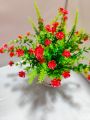 Beautiful Flower Arrangements with Ceramic Flowers pot Table / Shelf Display for Decorations. 