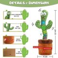 Dancing Cactus Talking Toy Kids  Children Plush Electronic Toys Baby Singing Wriggle Voice Recording Repeats What You Say LED Lights Toddler Educational Funny Gift. 