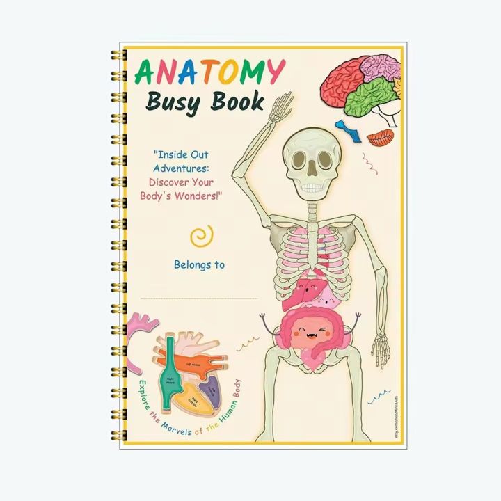 Kids Human Anatomy Busy Book Educational Activity Explore Body Medical ...