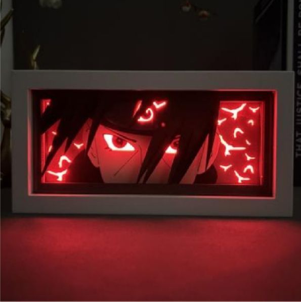 Anime 3d multilayer paper cut RGB lamp box for decoration