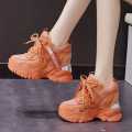 Ladies Thick Sole Sneakers – Trendy High Platform Casual Shoes. 