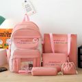 4 / 5 pcs aesthetic Preppy  Backpack Set of multiple. 