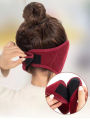 Winter Thickened Thermal Mask Women's Outdoor Cold and Wind Proof Mask Riding Ear Protector Twa in One Mask Washing.