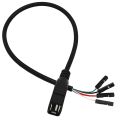 4*1Pin  Motherboard Female Header to USB 2.0 Male /Female Dupont Extender Cable 0.3m；. 