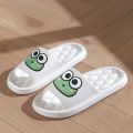 Couple Slippers Funny Animal Flog Slippers Female Comfort Breathable EVA Slides Indoor Bathroom Waterproof Slippers. 